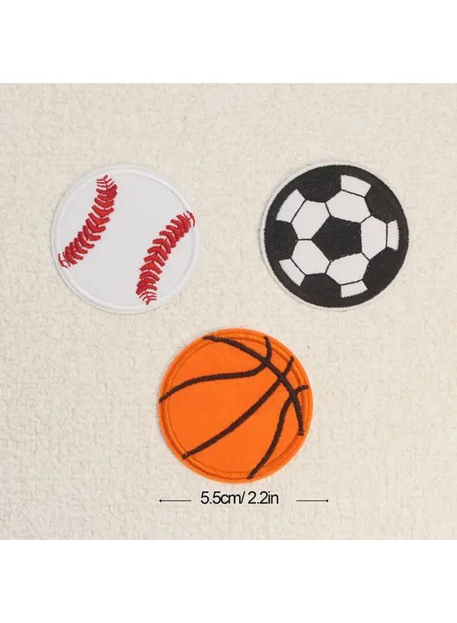8pcs Sports Theme Iron On Patches For DIY Shoes Hats Bags Football Basketball Rugby Baseball - Image 2